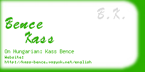 bence kass business card